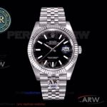 AR Factory 904L Rolex Datejust 41mm Jubilee On Sale - Black Dial Seagull 2824 Automatic Watch 126334